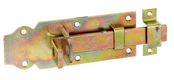 Schlossriegel m.flachem Griff gerade m.Schlaufe