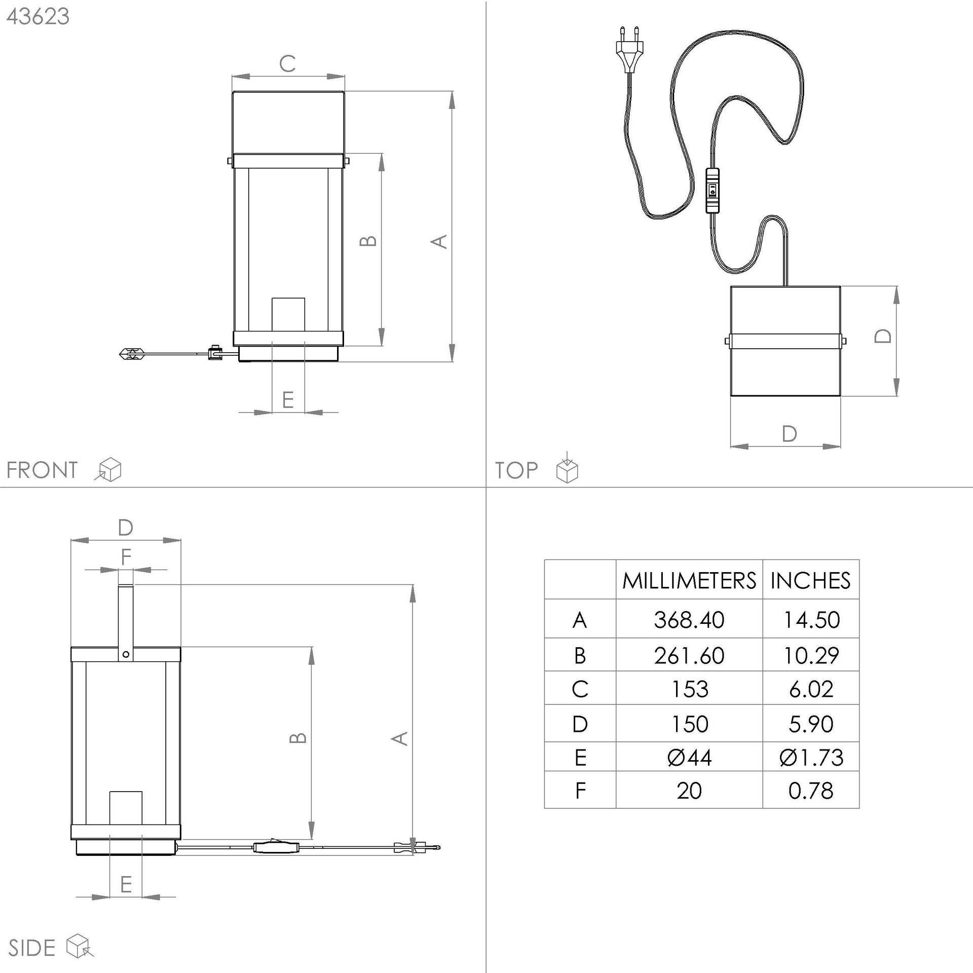 Trend & Style Tischleuchte BRADFORD 1