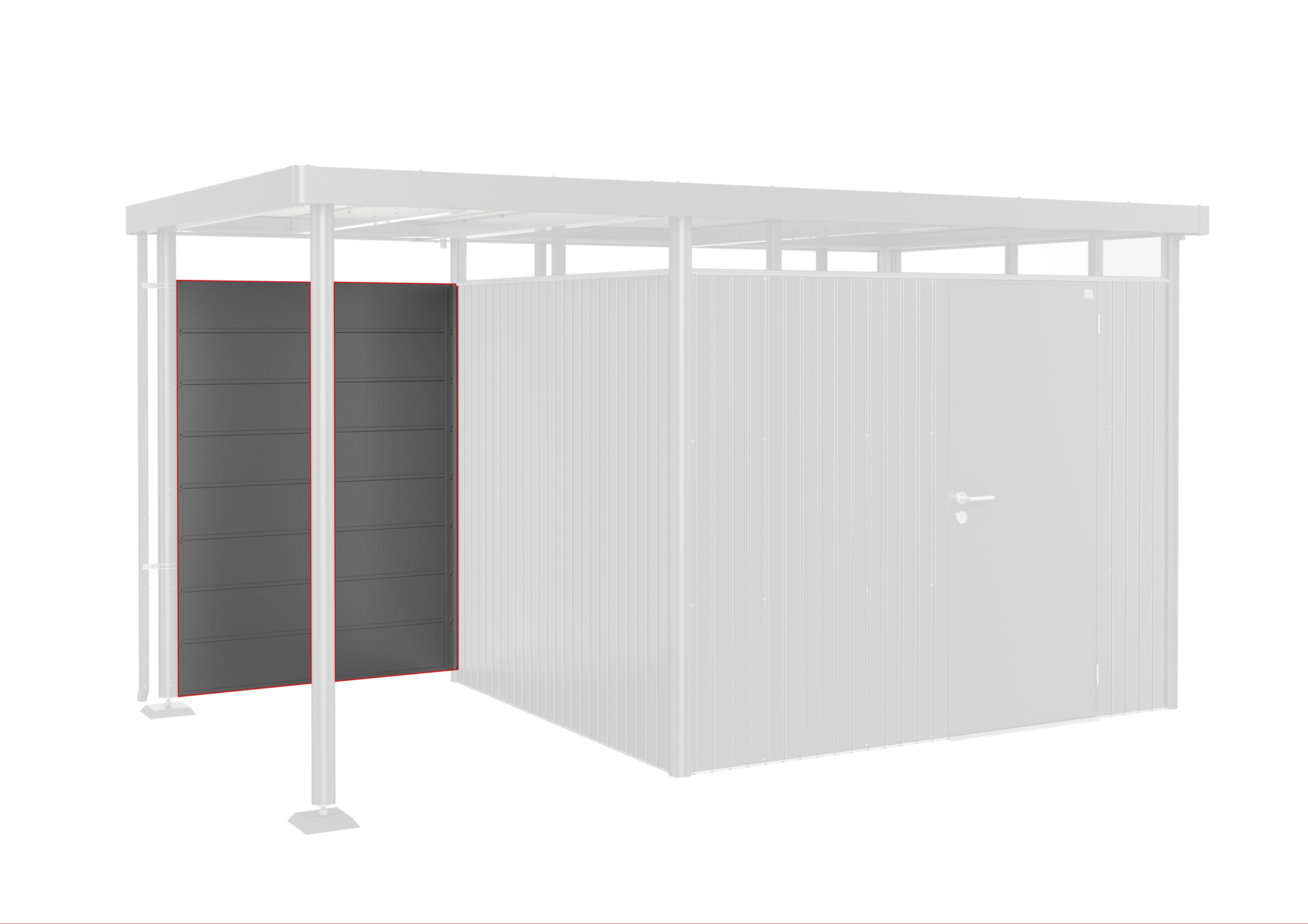 Rückwand für Seitendach Gr. S für Gr. H2-H5