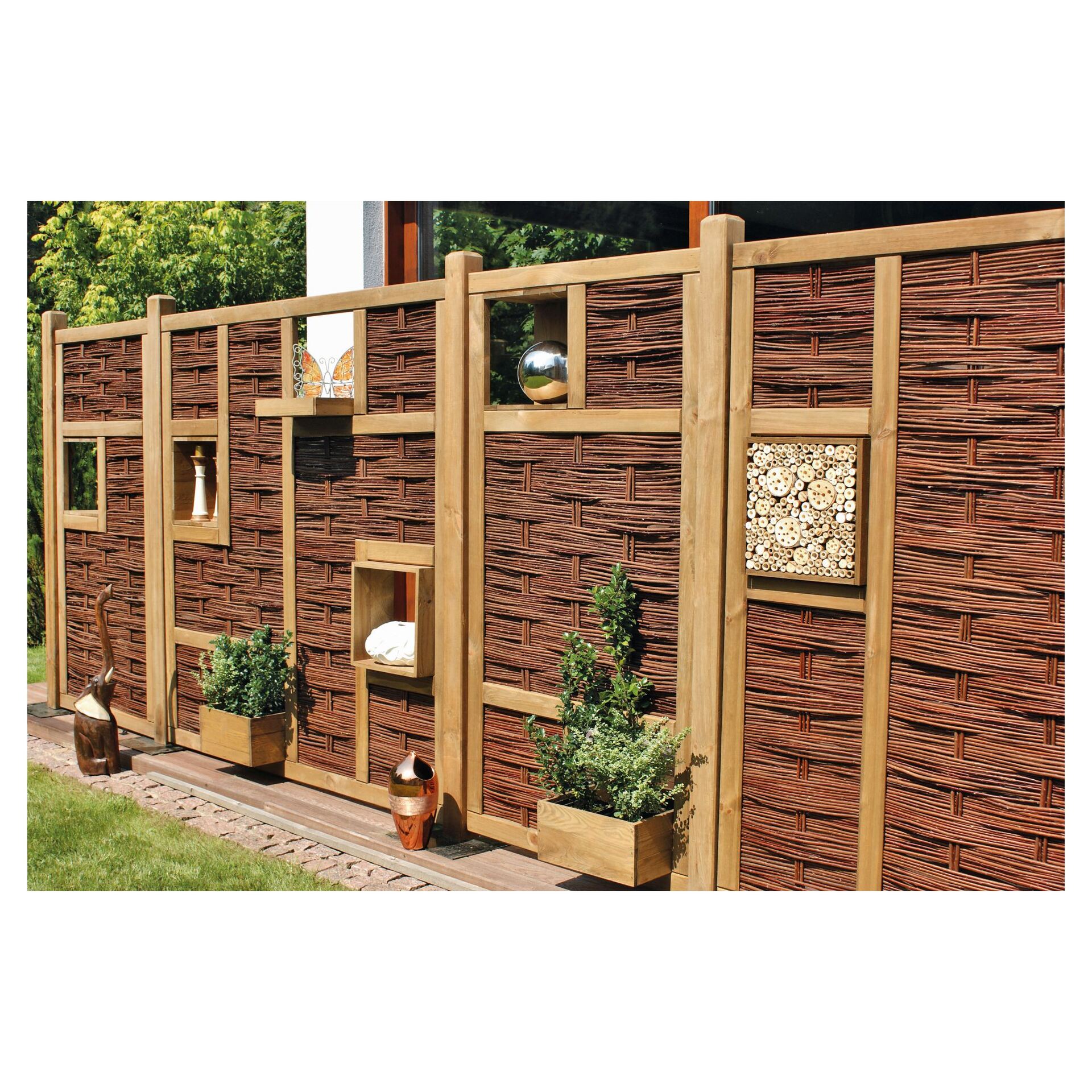 LABO-3D Weidengeflechtzaun 94x180 cm, 1 Fenster oben bei leitermann.de günstig kaufen LABO-3D Weidengeflechtzaun 94x180 cm, 1 Fenster oben