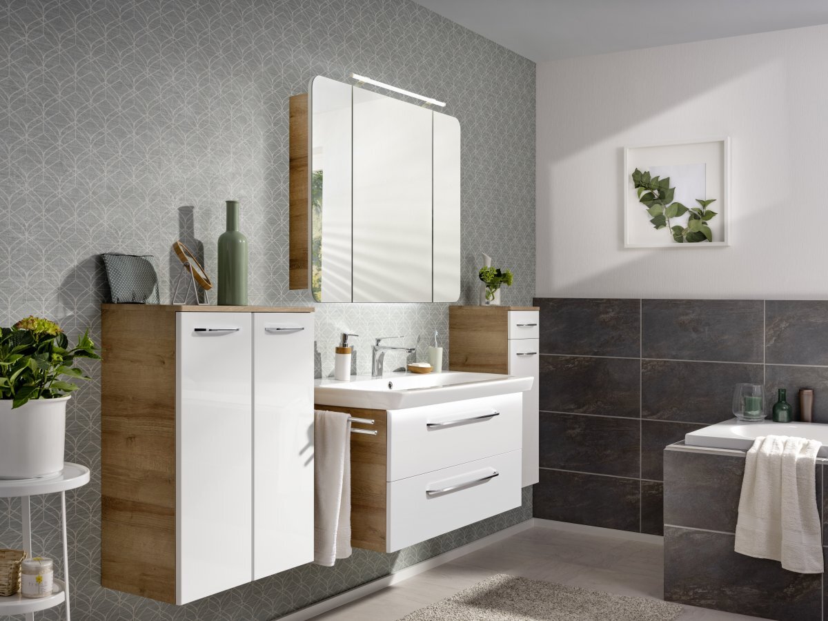 MILANO Spiegelschrank, 3Türen, LED-Leuchte bei leitermann.de günstig kaufen MILANO Spiegelschrank, 3Türen, LED-Leuchte