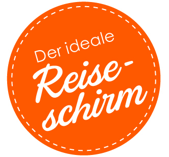 Reise-Sonnenschirm Shorty Ø 180/8cm, Streifendesign