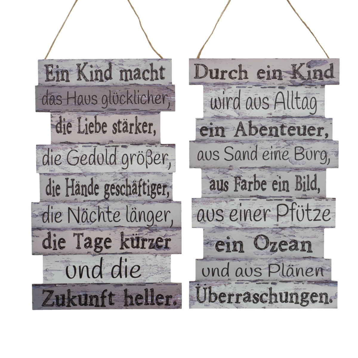 Schild Kinderglück, 2-fach sortiert
