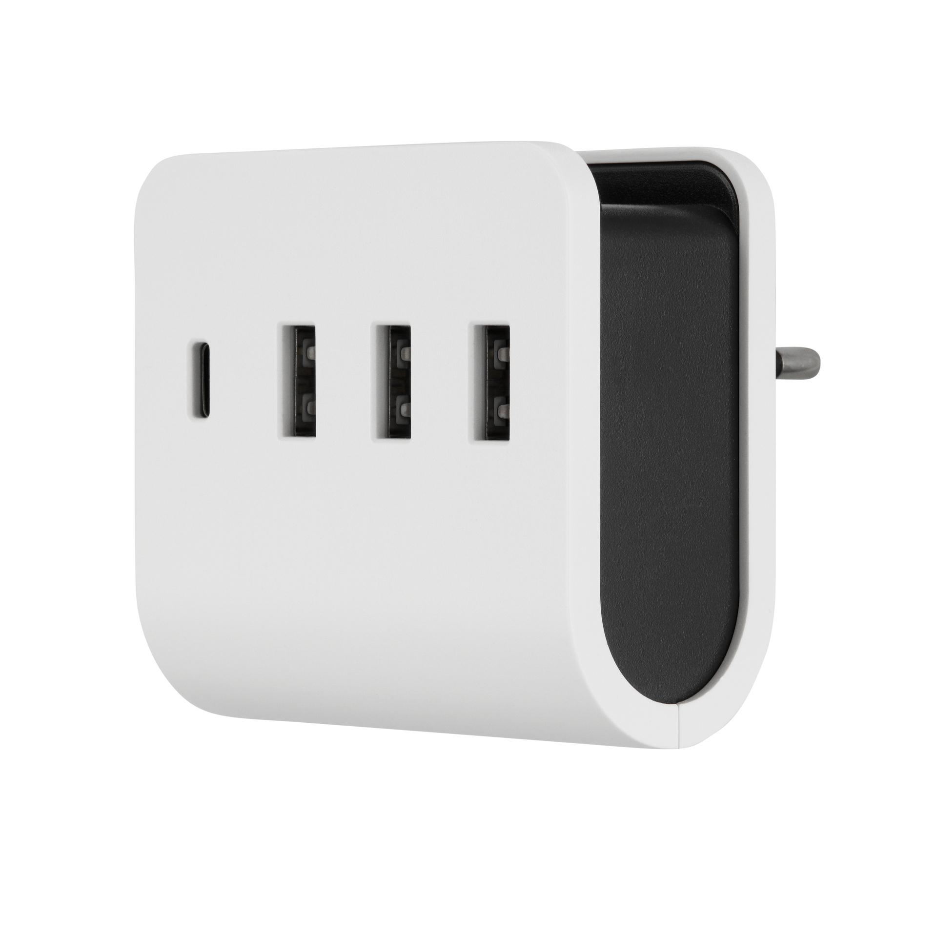 USB-Ladegerät Quad 3+1-fach weiß