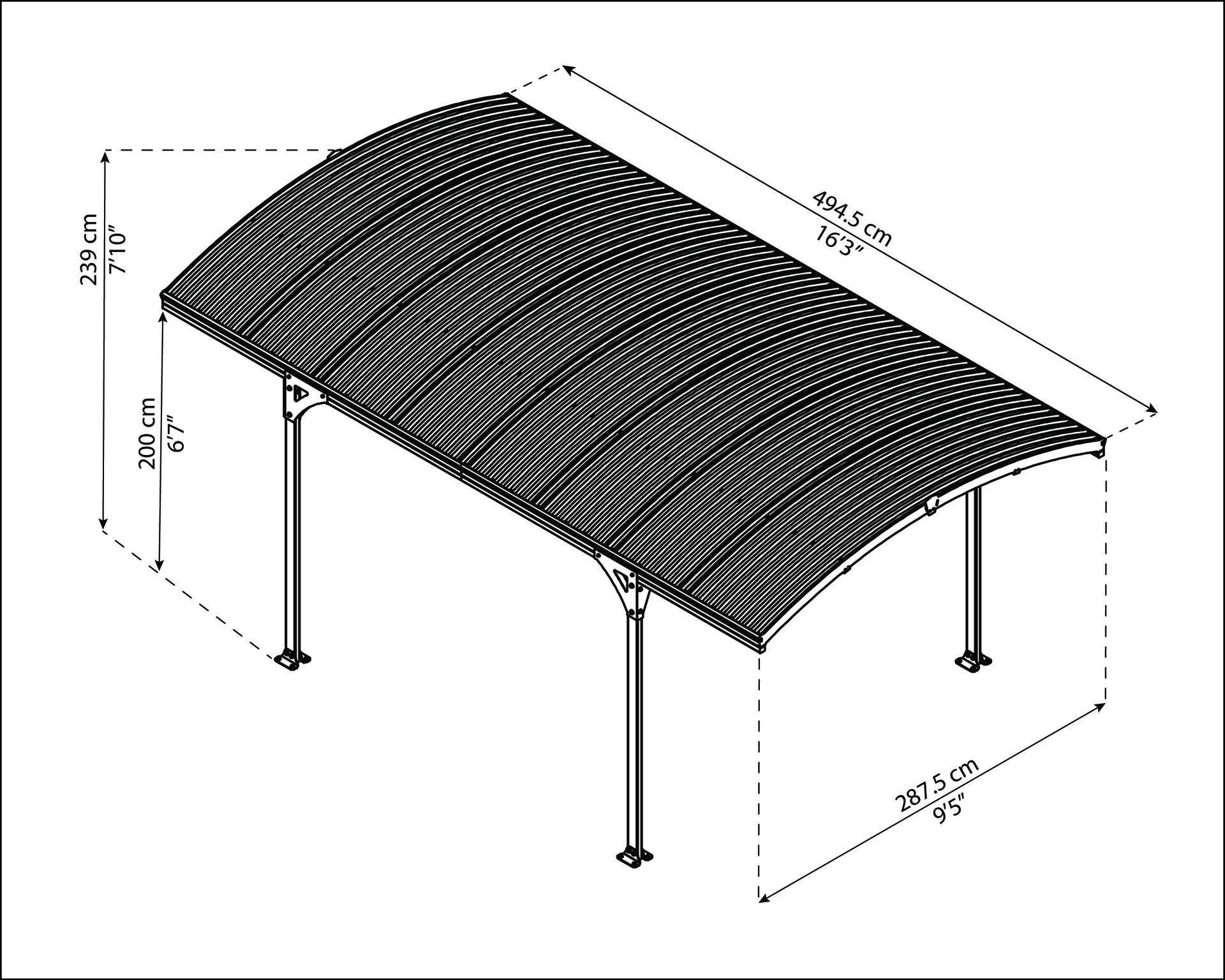 Carport Atlas 5000 bei leitermann.de günstig kaufen Carport Atlas 5000