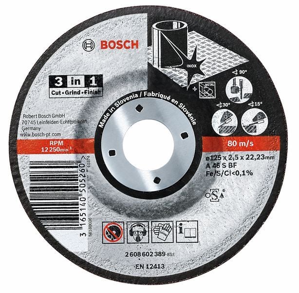 Bosch 3-in-1-Scheibe 125 x 2,5mm gekröpft