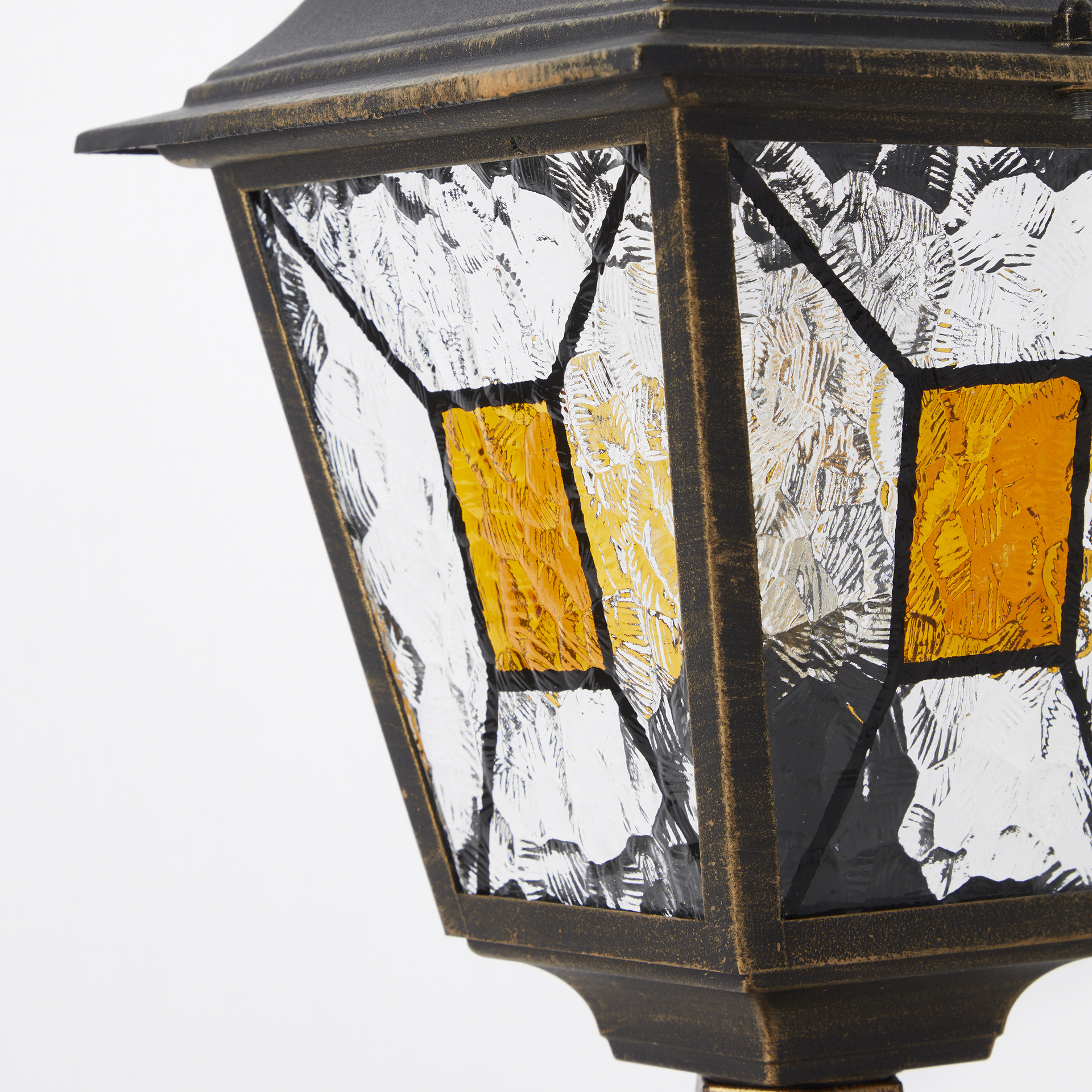 Janel Außen-Sockelleuchte schwarz gold