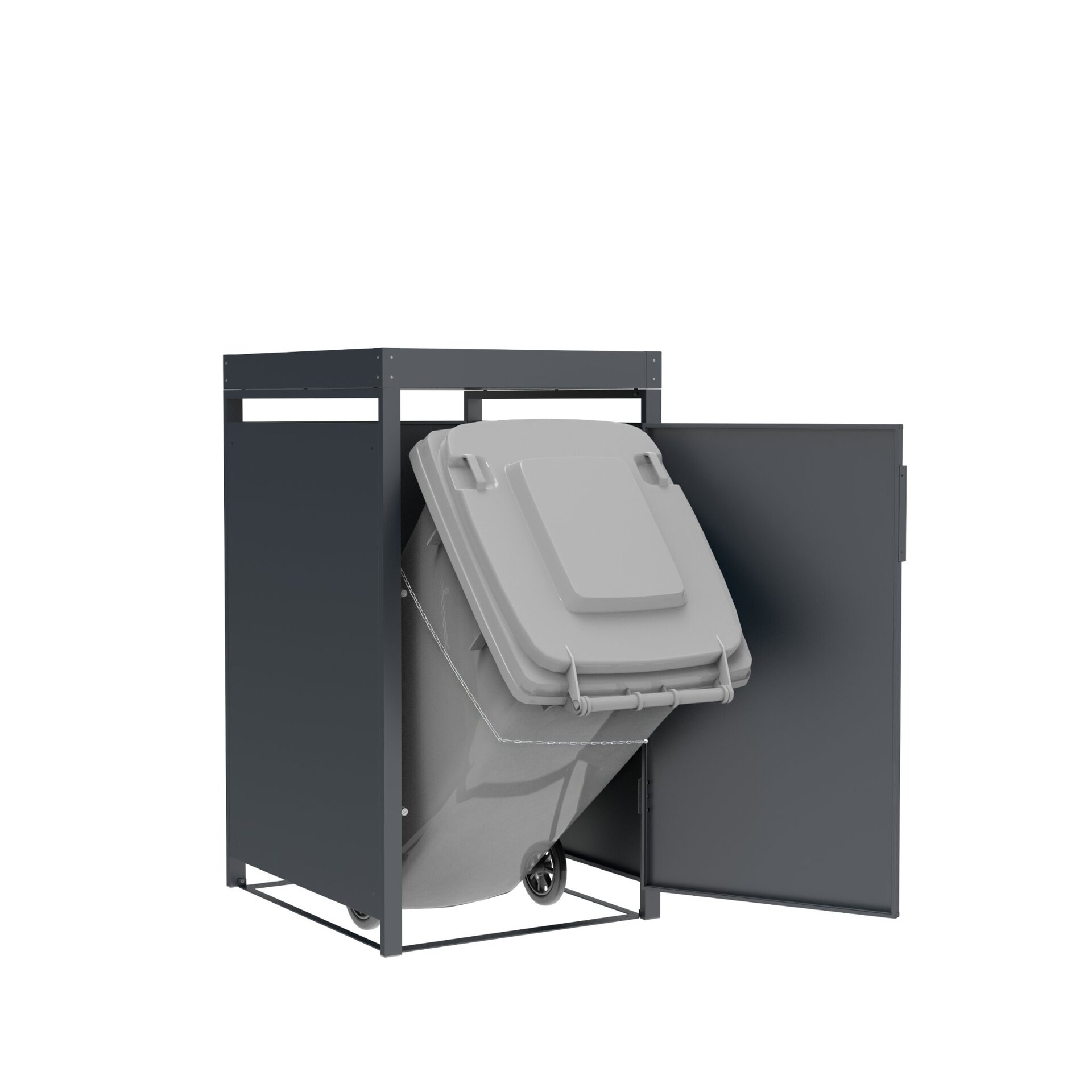 Mülltonnenbox mit Pflanzkasten