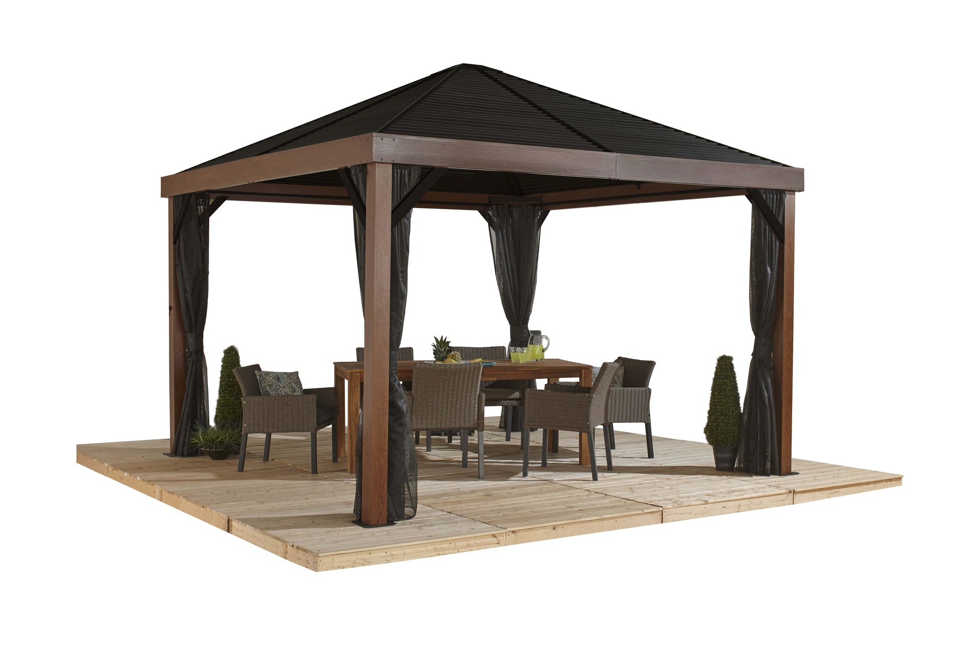 Pavillon Valencia 12x12 Holz-Edition