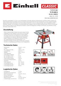 Tischkreissäge TC-TS 2225 U bei leitermann.de günstig kaufen Tischkreissäge TC-TS 2225 U