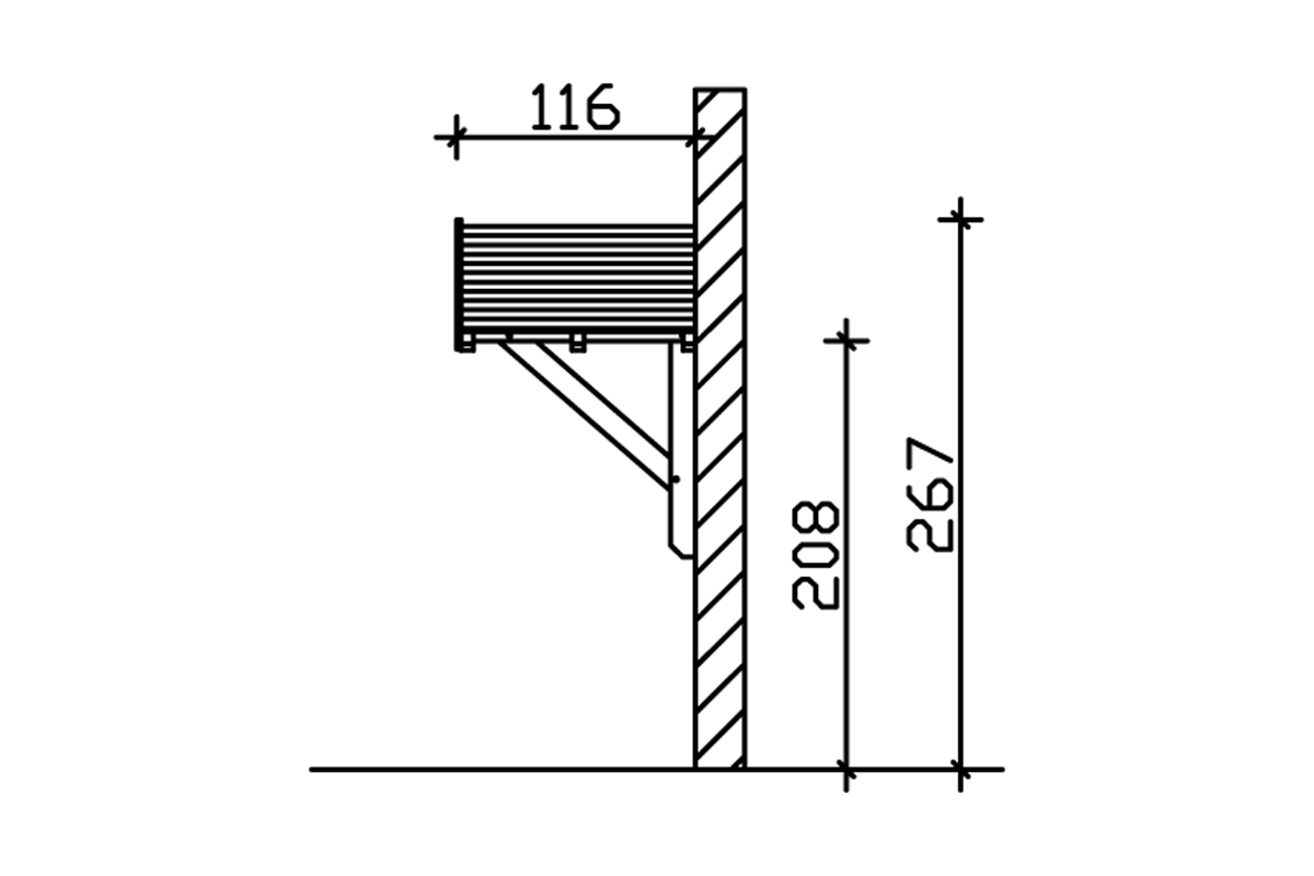 Vordach Siegen 1 Satteldach bei leitermann.de günstig kaufen Vordach Siegen 1 Satteldach
