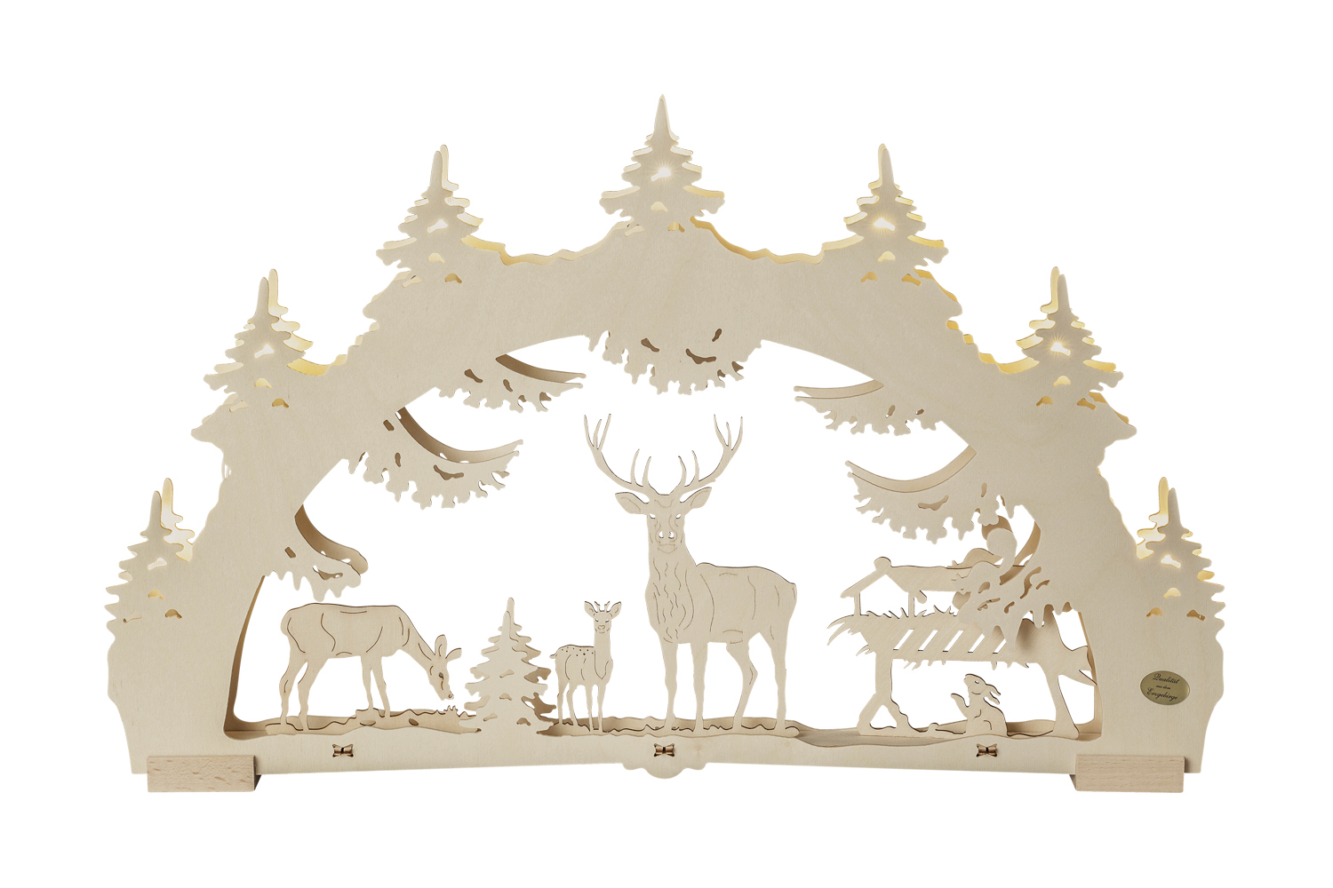 3D-Lichterbogen "Waldlichtung", 52x32x4,5cm, 7-flammig, mit Timer bei leitermann.de günstig kaufen 3D-Lichterbogen "Waldlichtung", 52x32x4,5cm, 7-flammig, mit Timer