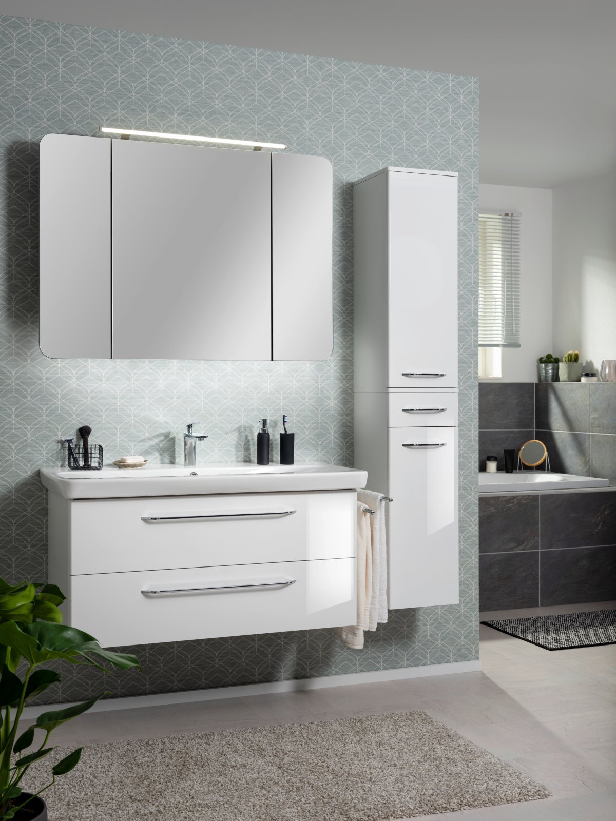 MILANO Waschtischunterschrank, 2 Schub