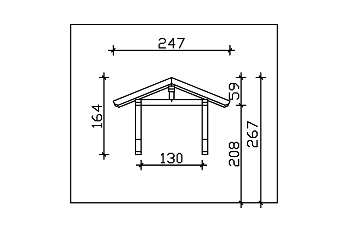 Vordach Siegen 1 Satteldach