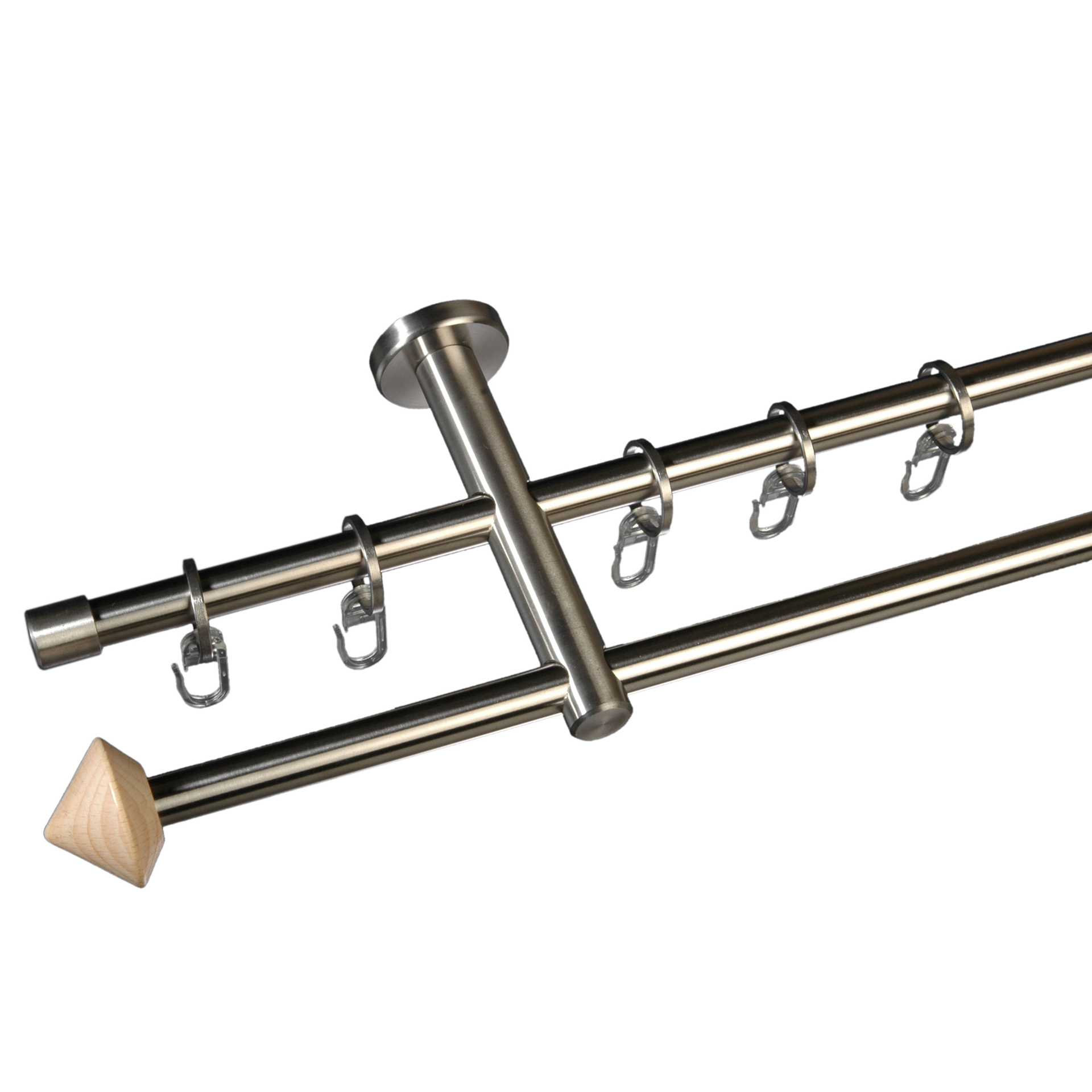 Gardinenstange Trance 12 mm Stilgarnitur aus Edelstahl bei leitermann.de günstig kaufen Gardinenstange Trance 12 mm Stilgarnitur aus Edelstahl