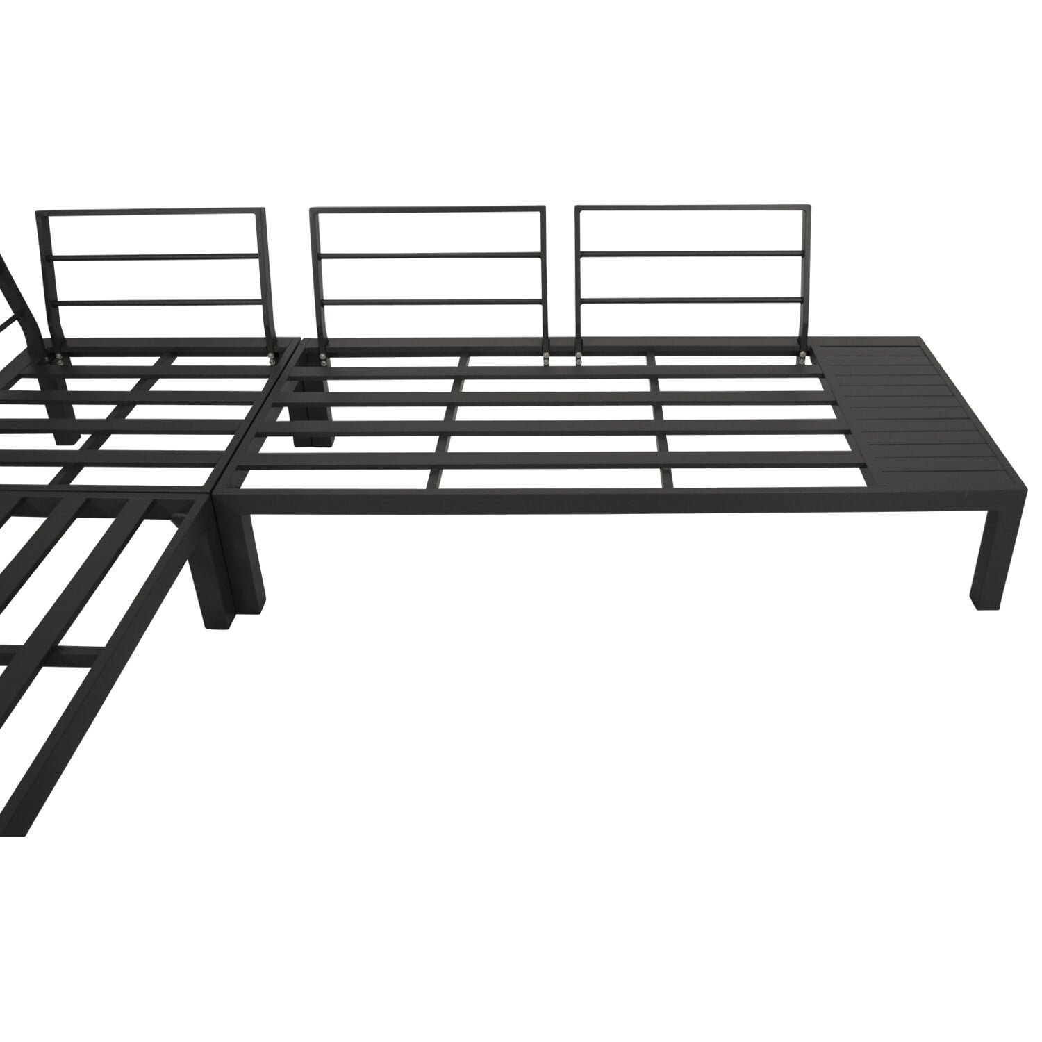 Eck-Lounge Set mit Tisch, Aluminium grau bei leitermann.de günstig kaufen Eck-Lounge Set mit Tisch, Aluminium grau