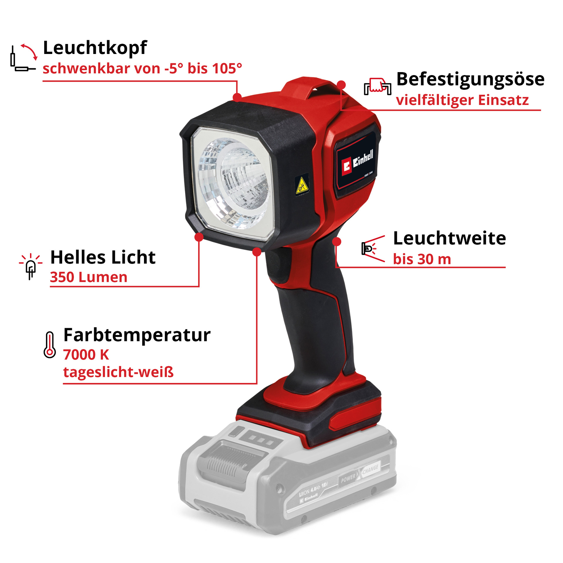 Akku-Lampe TC-CL 18/350 Li - Solo bei leitermann.de günstig kaufen Akku-Lampe TC-CL 18/350 Li - Solo