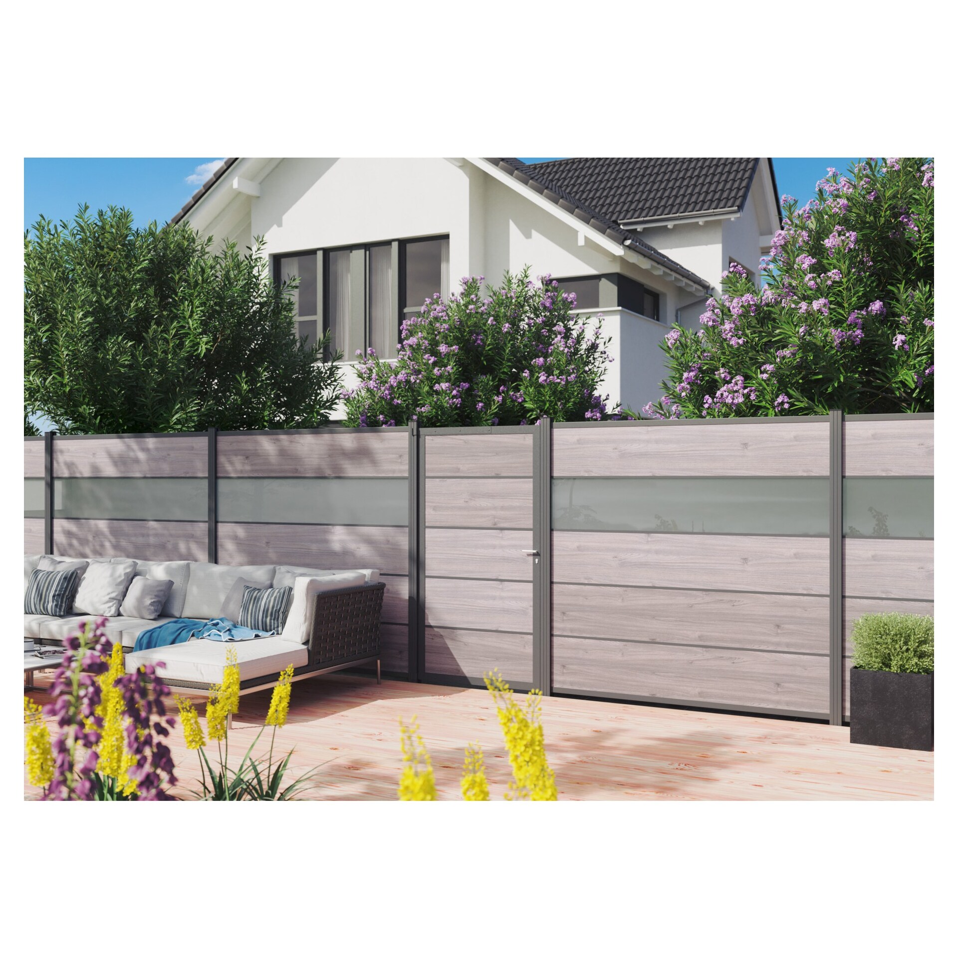 FARÖ-Serie HPL-Steckzaunsystem Start-,Mittel- & Abschlussleisten