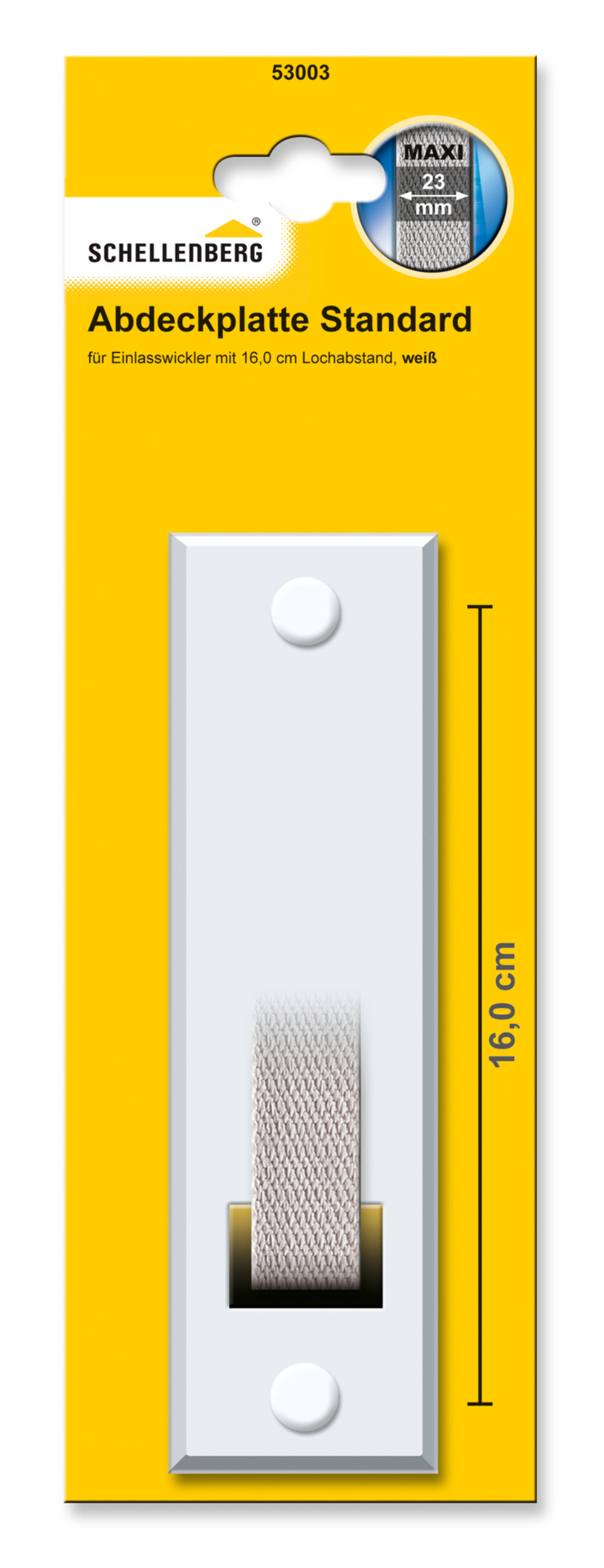 Gurtwickler-Abdeckplatte STANDARD Maxi, weiß