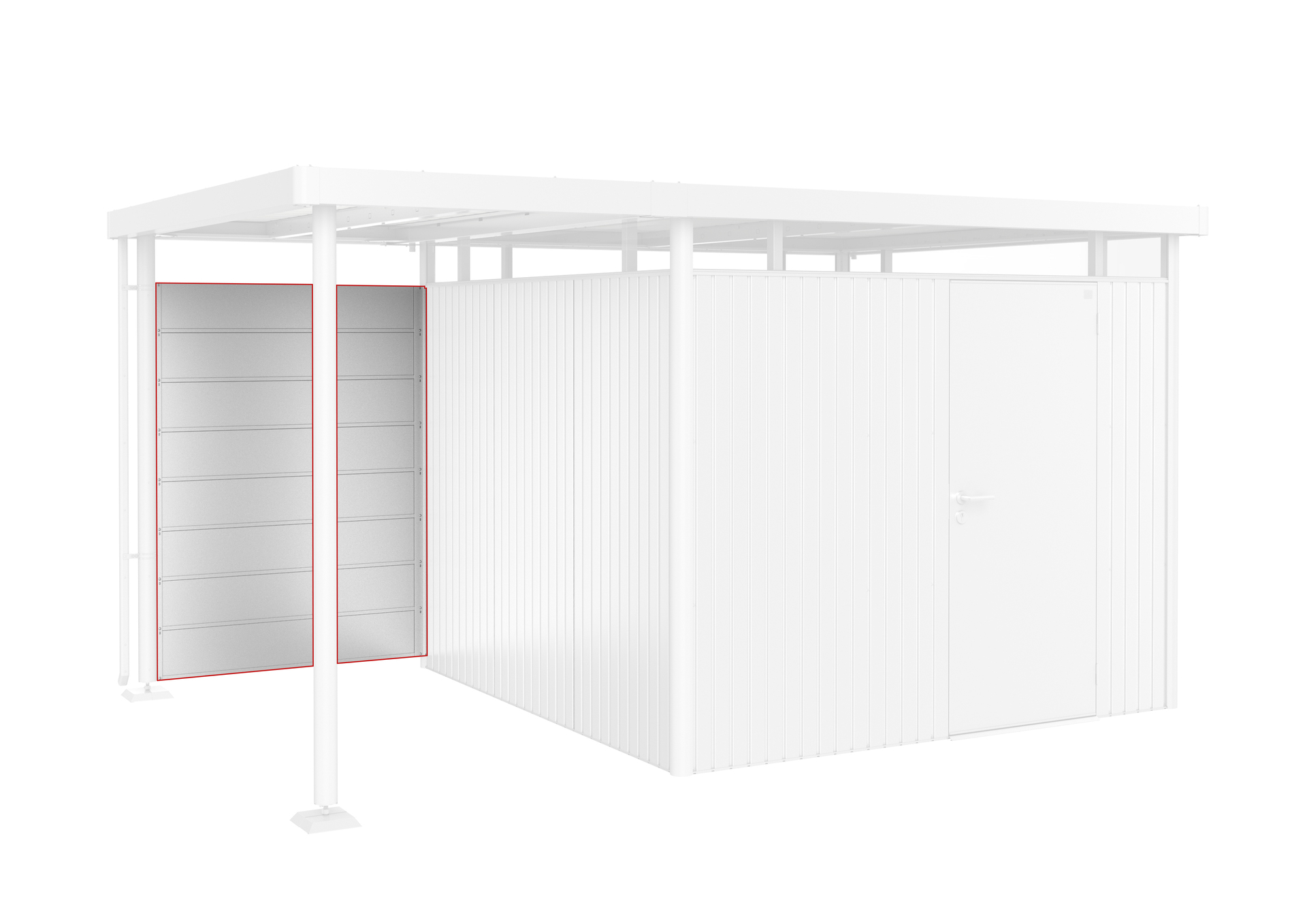 Rückwand für Seitendach Gr. S für Gr. H2-H5