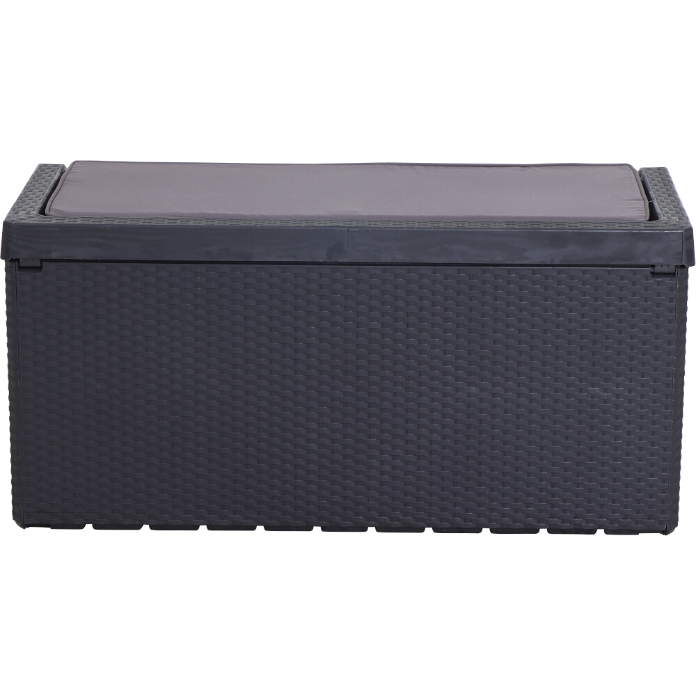 Kissenbox Portofino, Rattan, anthrazit