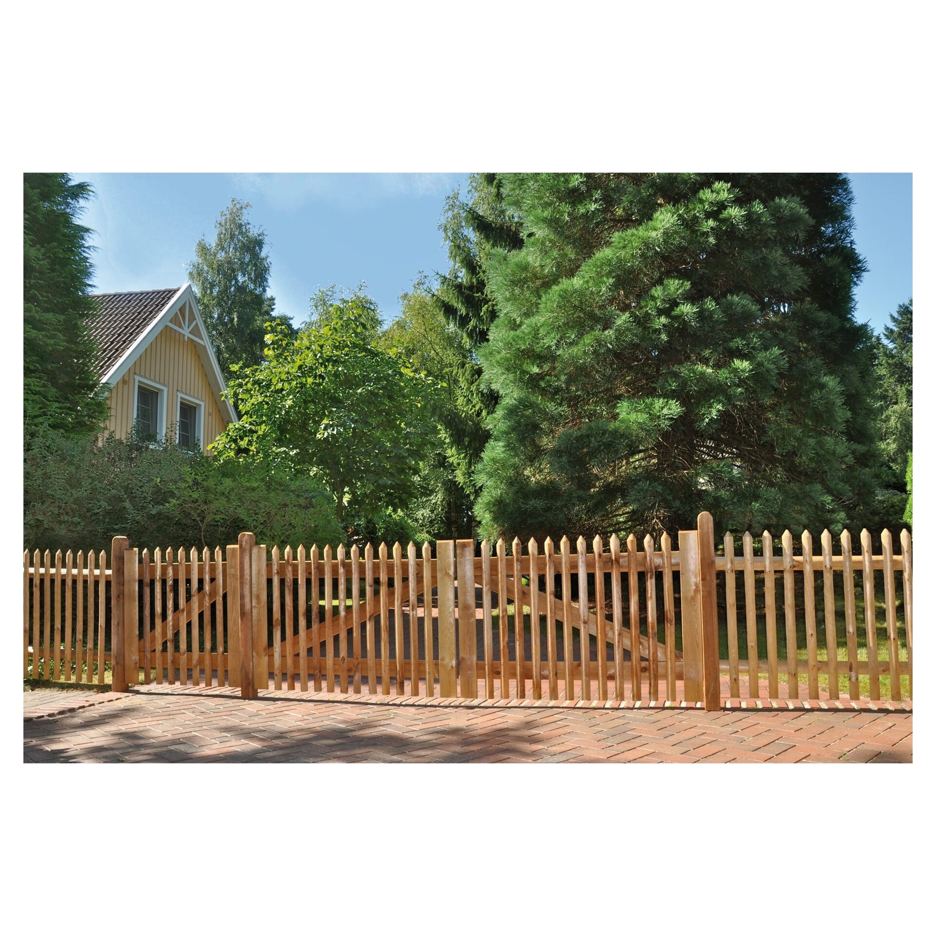 Senkrechtzaun Tor Latten 55 mm