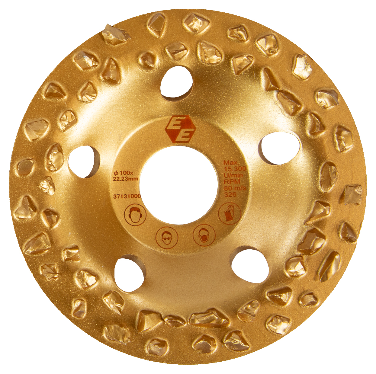 Hartmetall-Frässcheibe grob, Ø100mm (gold)