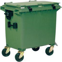 Müllcontainer 660 l Kst Flachdeckel grün