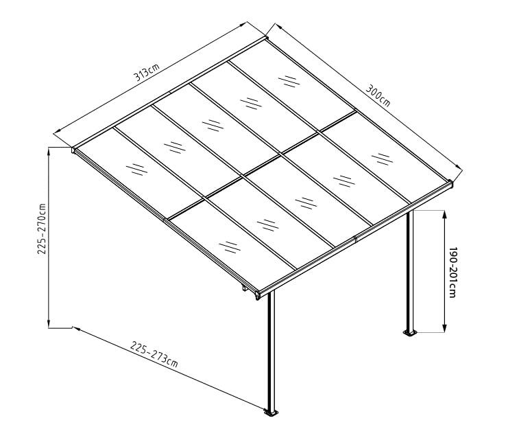 Terrassenüberdachung Bruce bei leitermann.de günstig kaufen Terrassenüberdachung Bruce