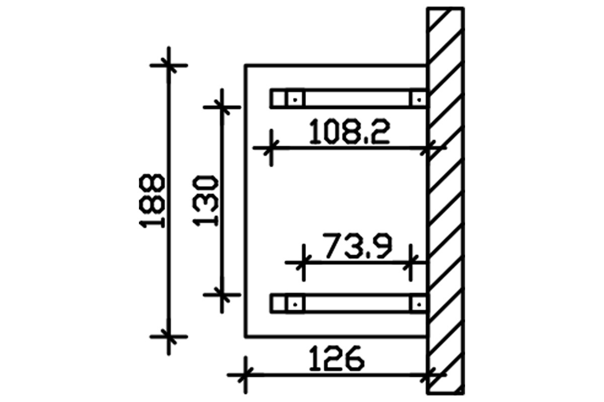 Vordach Wesel 4 Walmdach