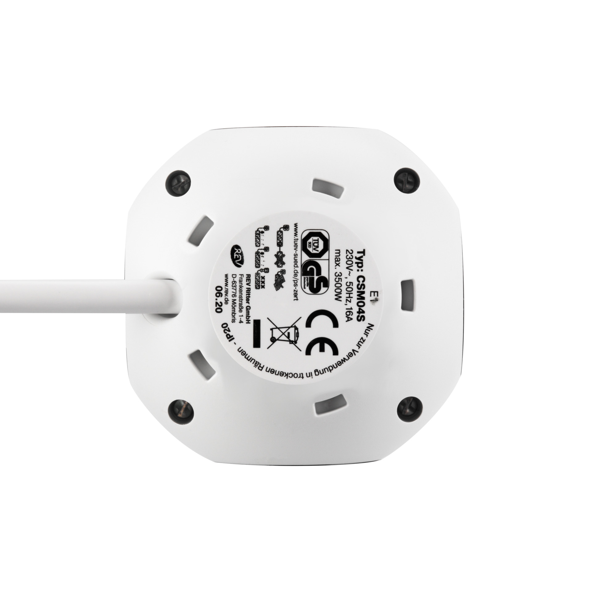 Kugelsteckdose PowerGlobe 4-fach mit Schalter