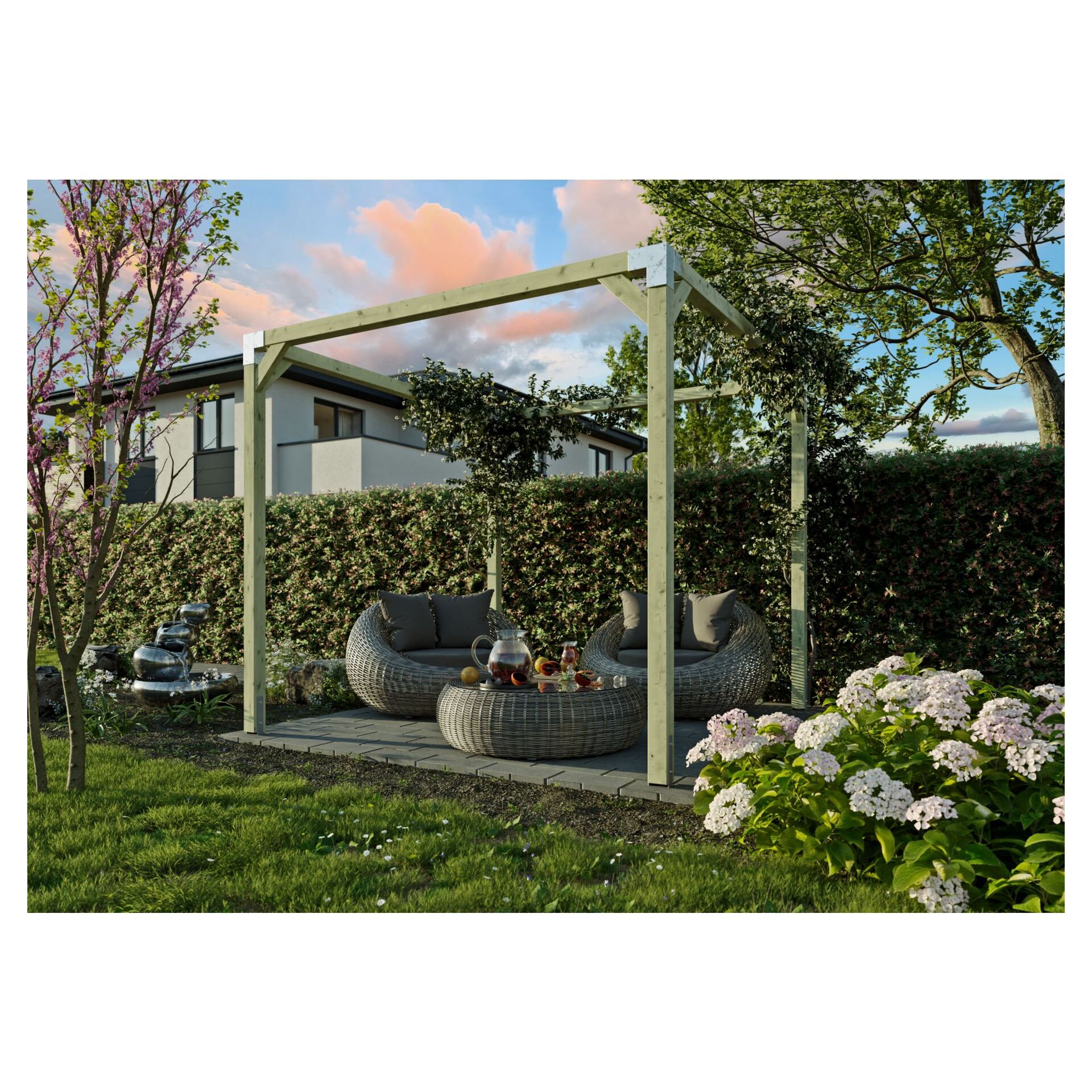 QUATTRO-Pergola Pfosten 9x9 cm