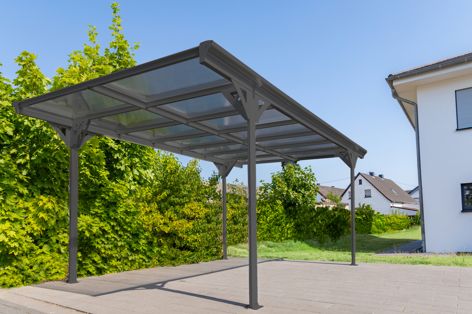 Carport Flachdach 15 m² bei leitermann.de günstig kaufen Carport Flachdach 15 m²