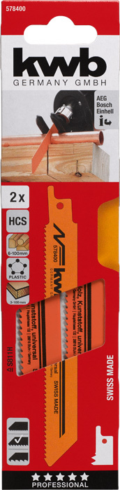 2 Säbel-Sägeblältter Mehrzweck bei leitermann.de günstig kaufen 2 Säbel-Sägeblältter Mehrzweck