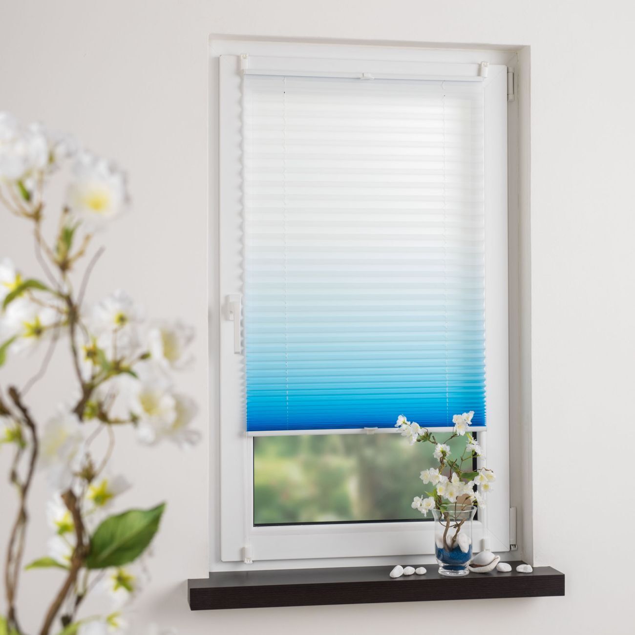 Klemmfix-Plissee Farbverlauf, verspannt