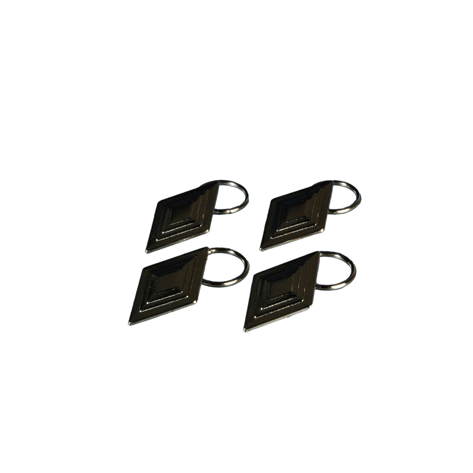 Ring mit Dekoklammer Rhombus Landhaus Ø16mm, 4 Stück