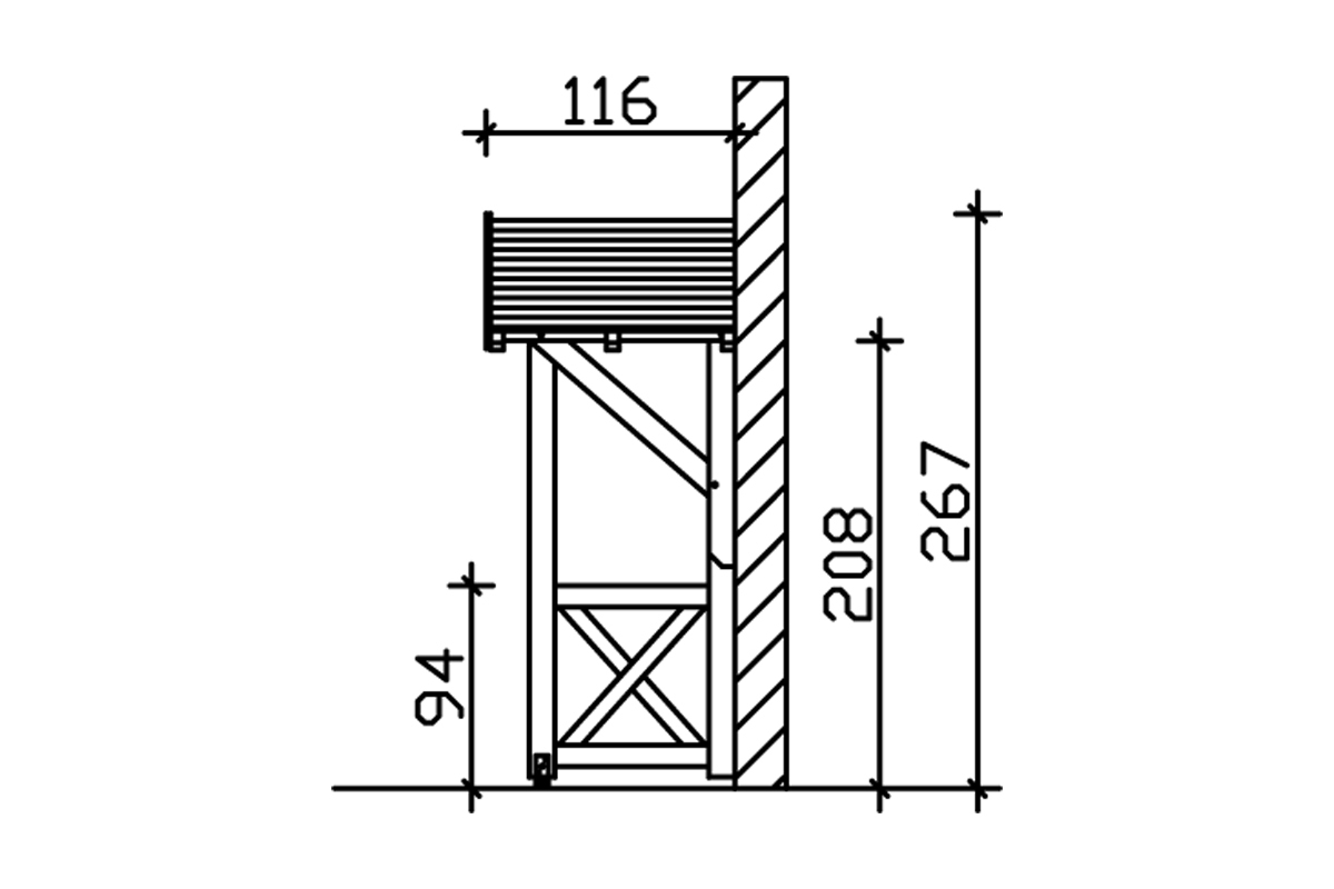 Vordach Siegen 3 Satteldach