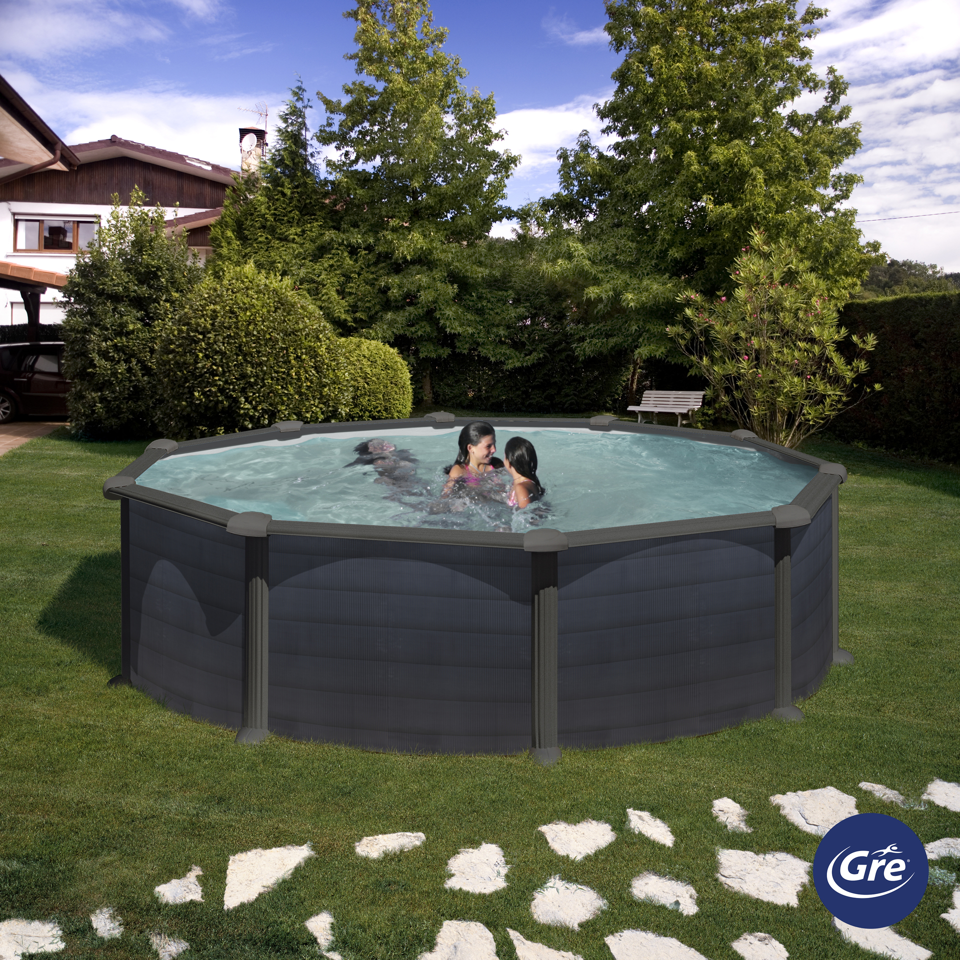 Stahlwandpool ATLANTIS, weiß bei leitermann.de günstig kaufen Stahlwandpool ATLANTIS, weiß