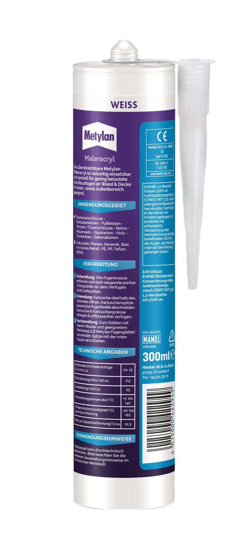 Maleracryl Wand & Decke, weiß, 300ml