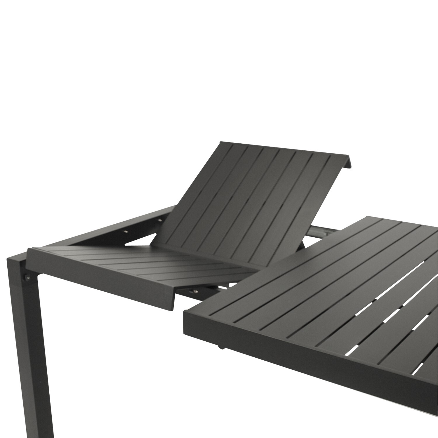 Ausziehtisch 195/255x120cm, Alu anthrazit