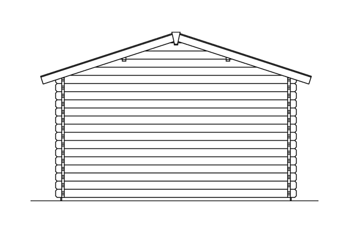 Gartenhaus Holmestrand, 45mm mit Abstellraum natur