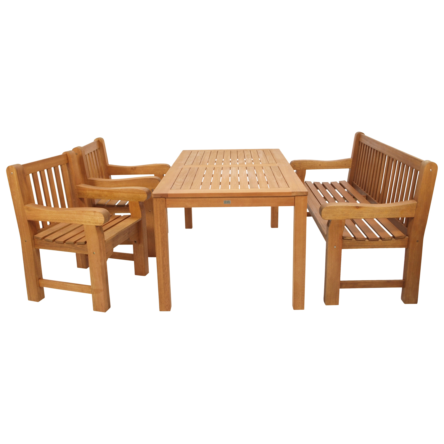 Garnitur 4-teilig in breiter Ausführung, Eukalyptus