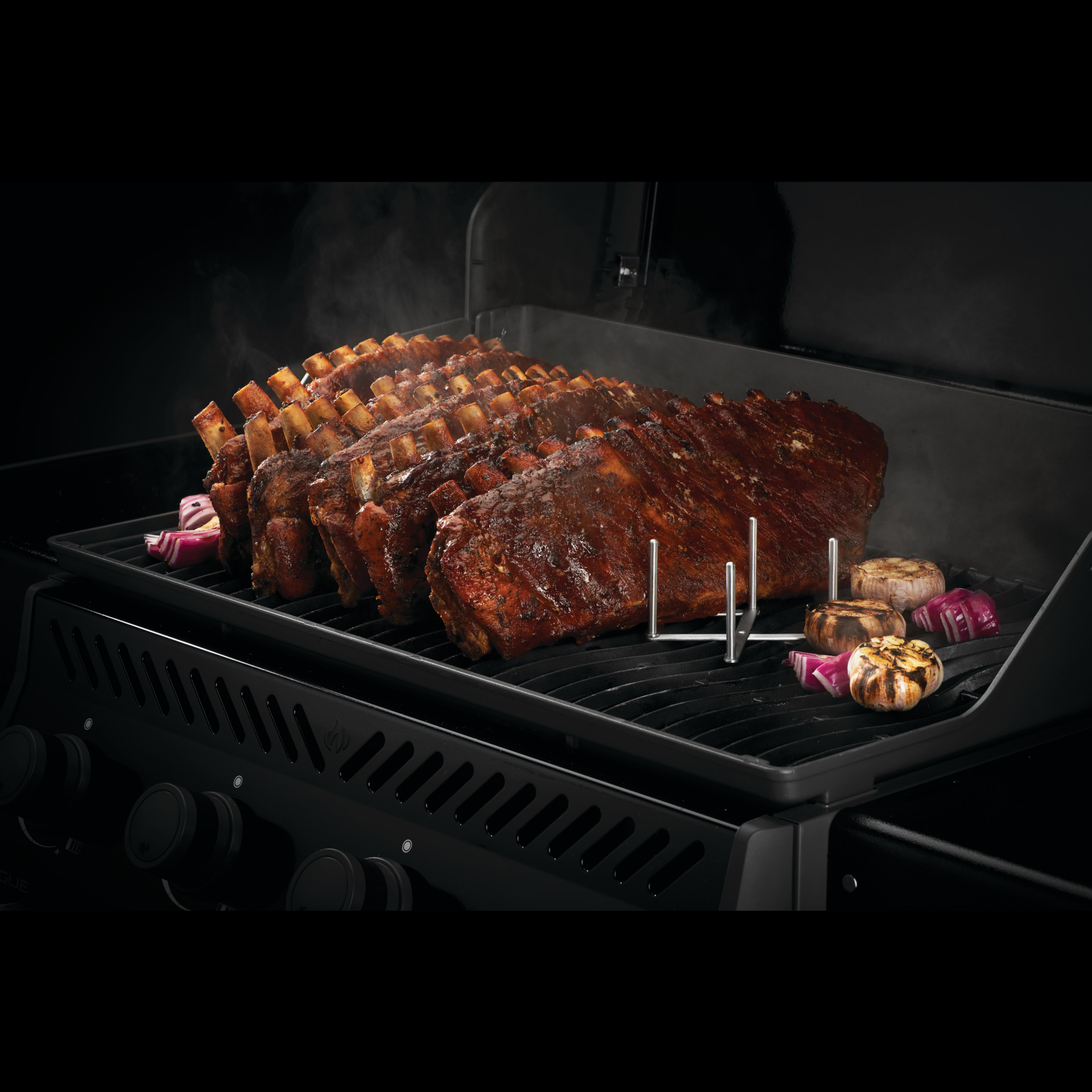 Edelstahl Sparerib-Halter, verstellbar