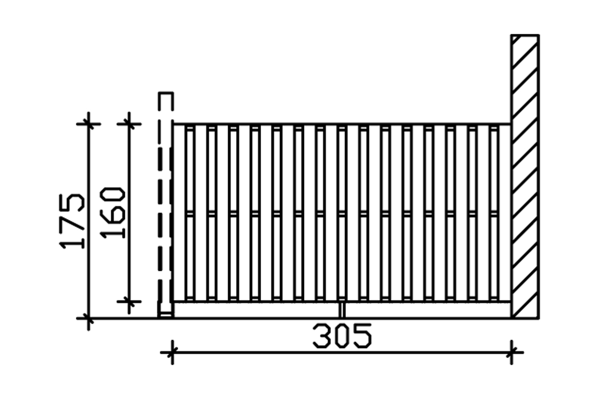 Seitenwand Deckelschalung Douglasie