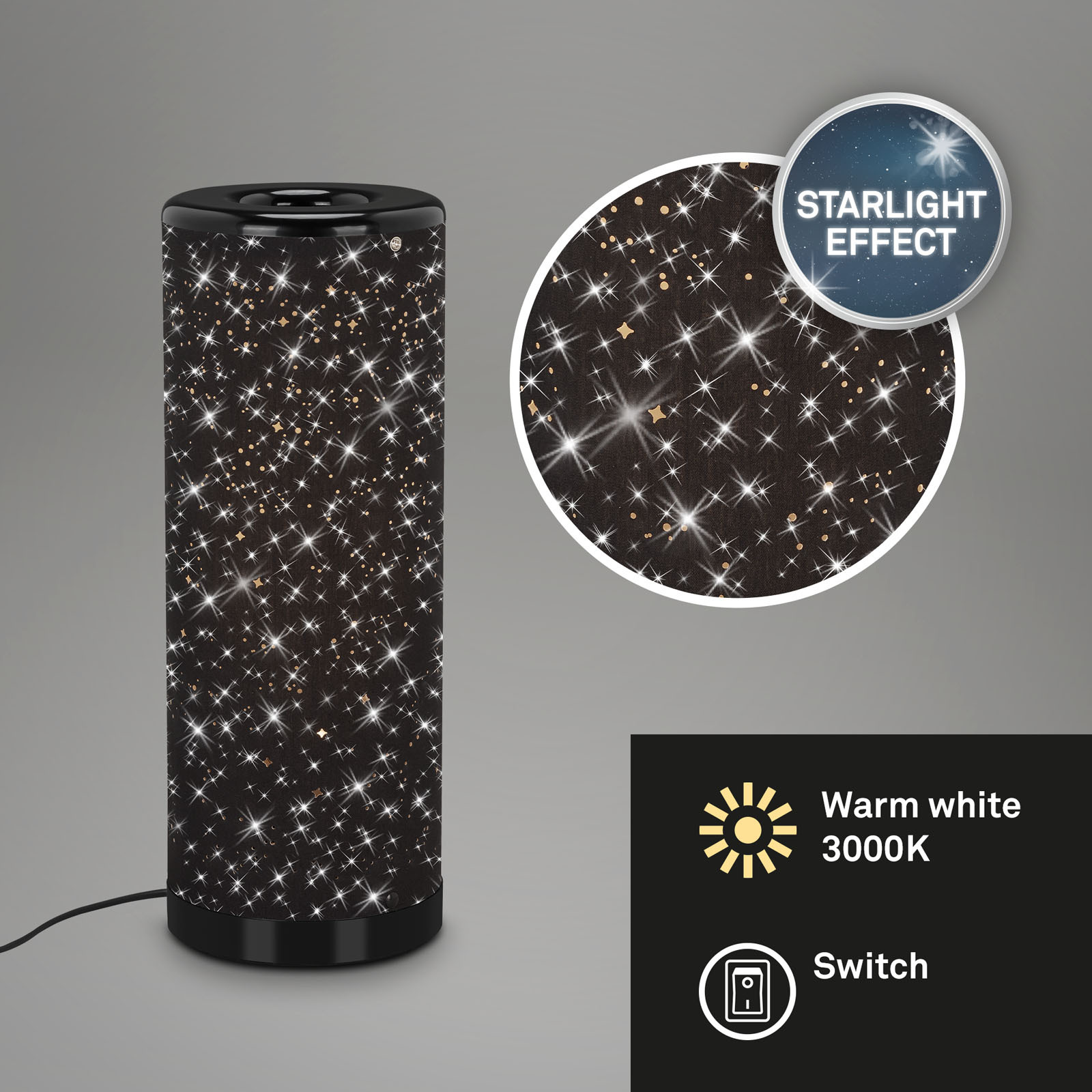 YOTA LED Tischleuchte Starlight-Effekt Ø 35,5cm bei leitermann.de günstig kaufen YOTA LED Tischleuchte Starlight-Effekt Ø 35,5cm
