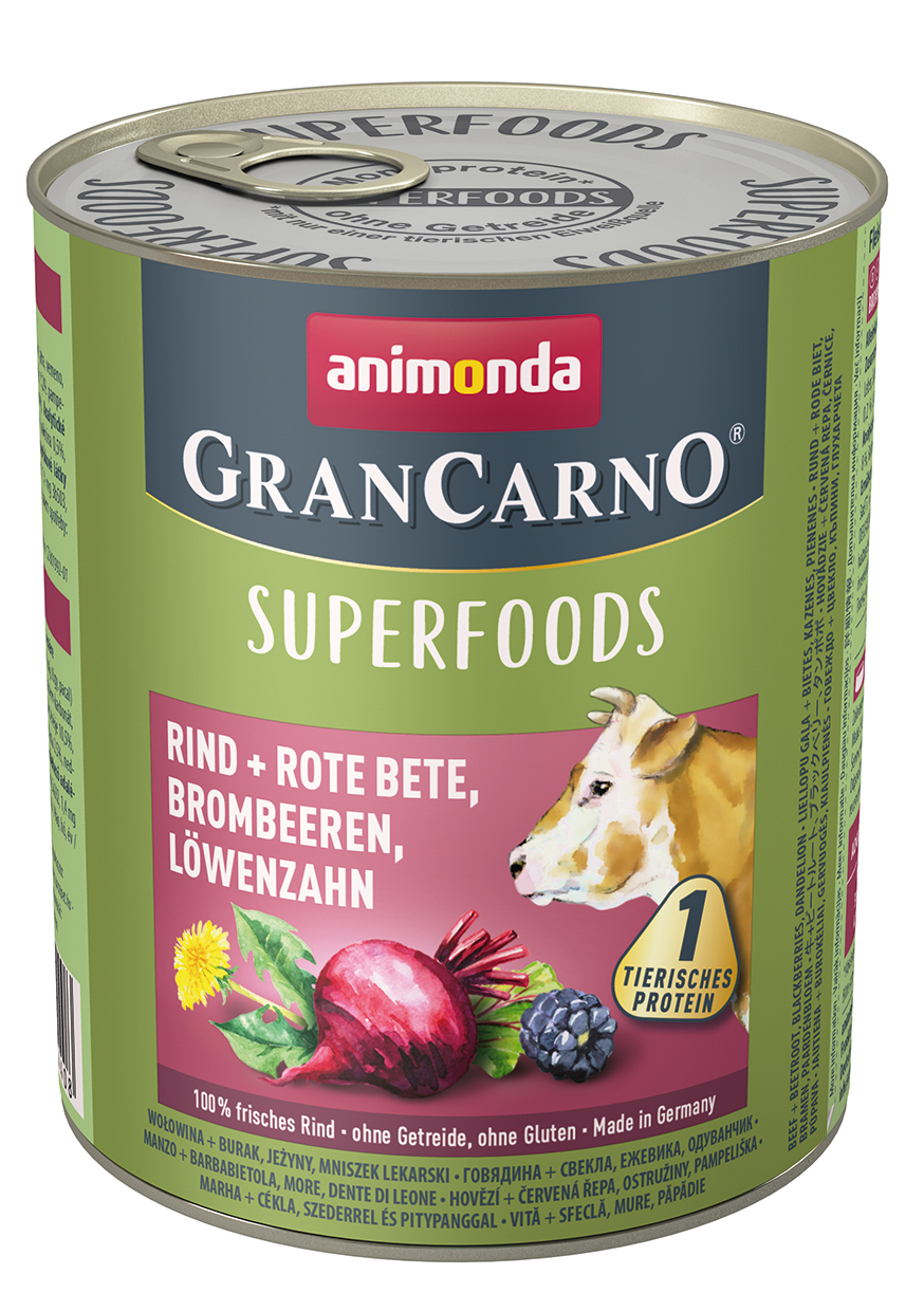 animonda petcare gmbh Dog GranCarno Adult Superfoods 800g