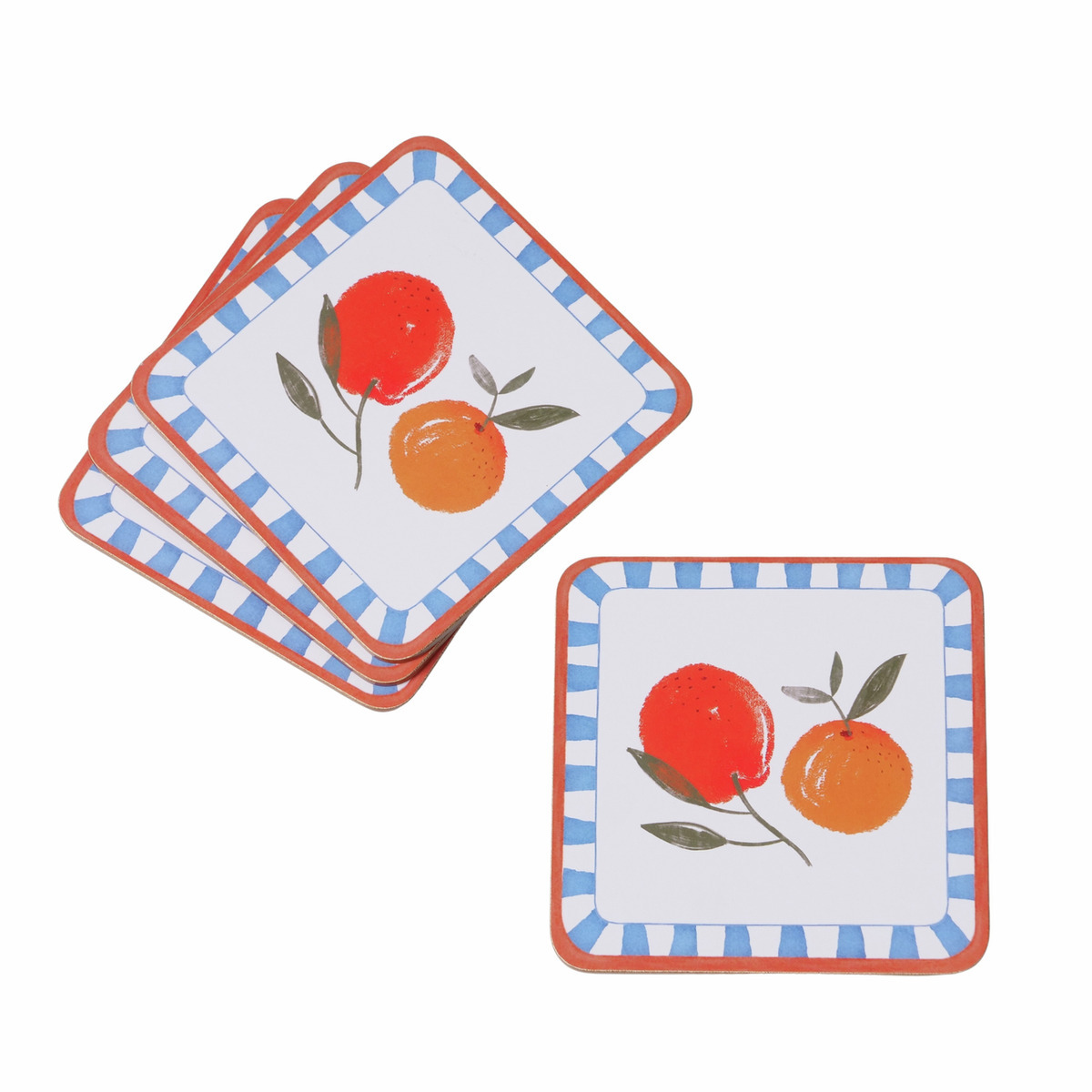 Untersetzer Fruits, 4-teilig, 2-fach sortiert