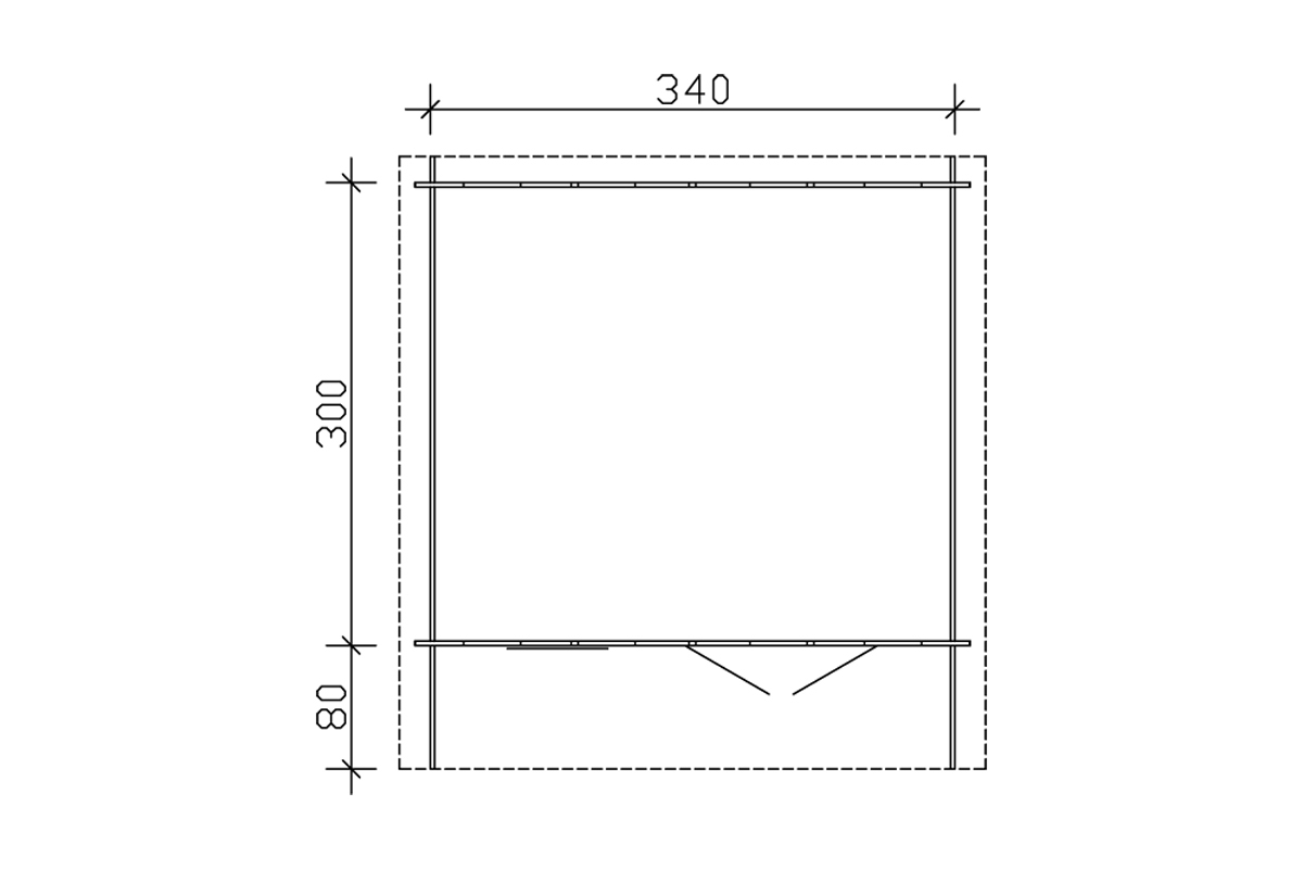 Gartenhaus Malaga , mit Vordach natur bei leitermann.de günstig kaufen Gartenhaus Malaga , mit Vordach natur