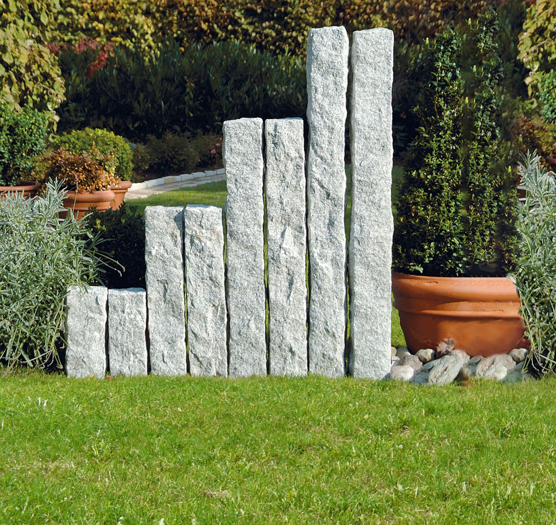 Granitpalisade, hellgrau