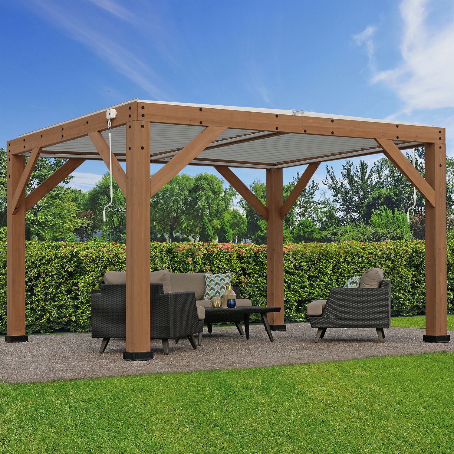 Pergola Karl mit Lamellendach bei leitermann.de günstig kaufen Pergola Karl mit Lamellendach